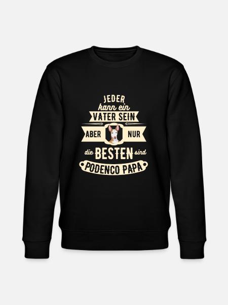 Podenco Papa lustig - Stanley/Stella Unisex Bio-Sweatshirt CHANGER - Schwarz