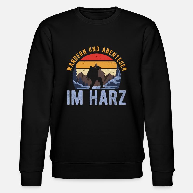 Wandern im Harz - Stanley/Stella Unisex Bio-Sweatshirt CHANGER - Schwarz