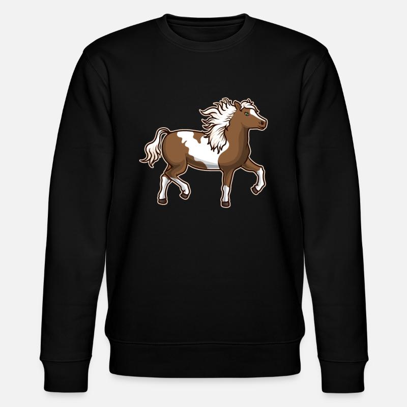 Schecke Pinto Pferd Geschenkidee - Stanley/Stella Unisex Bio-Sweatshirt CHANGER - Schwarz