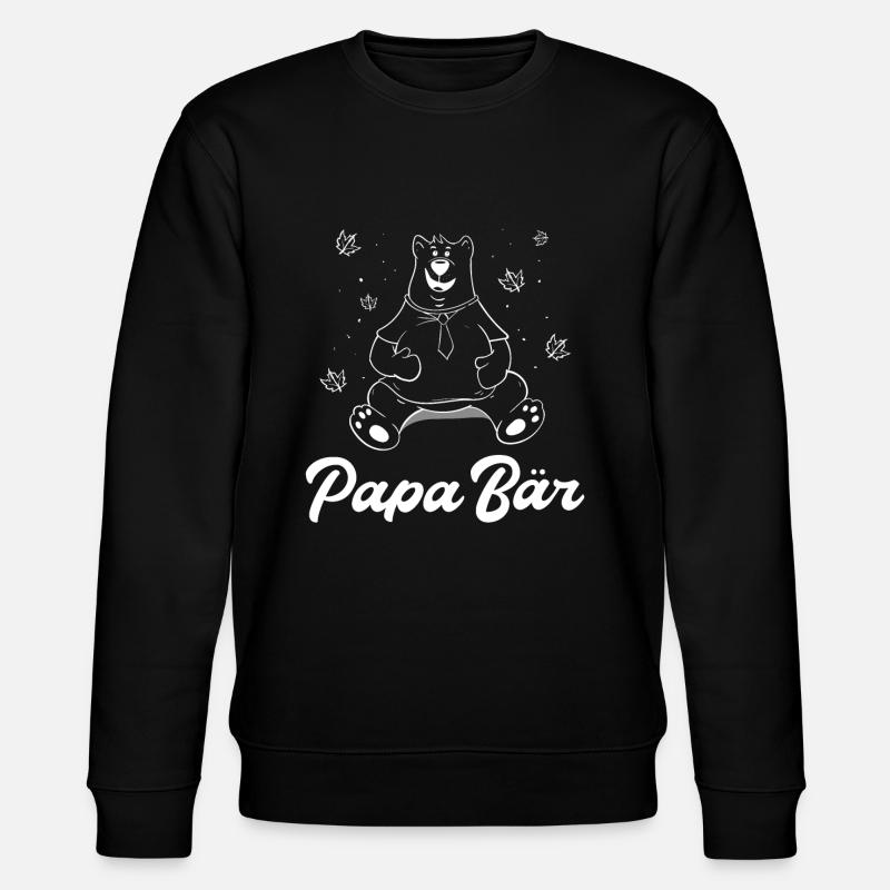 Papa Bear Gift Idea - Stanley/Stella CHANGER Unisex Organic Sweatshirt - black