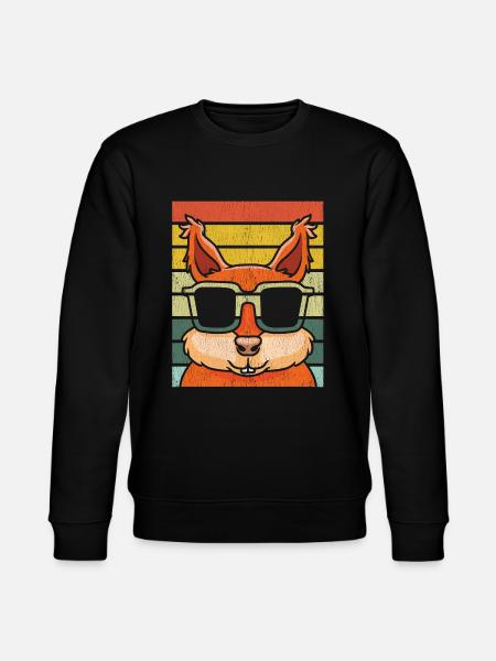 Squirrel with sunglasses - Stanley/Stella CHANGER Unisex Organic Sweatshirt - black