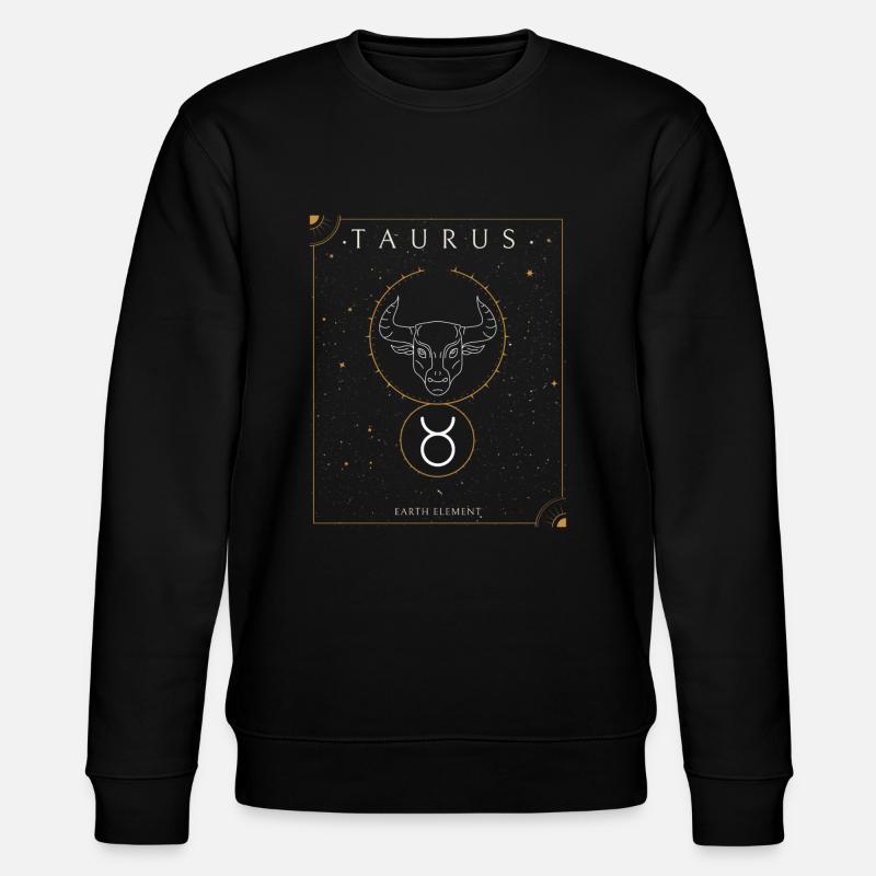 Sternzeichen Stier Taurus - Stanley/Stella Unisex Bio-Sweatshirt CHANGER  - Schwarz