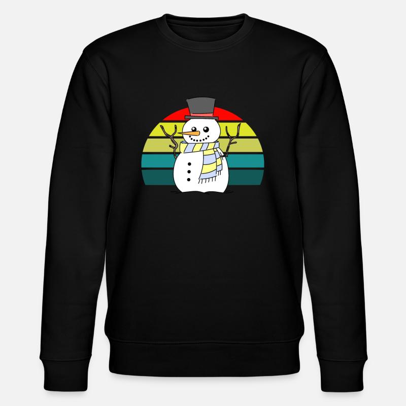 Bonhomme de neige coucher - Sweat bio CHANGER Stanley/Stella Unisexe - noir