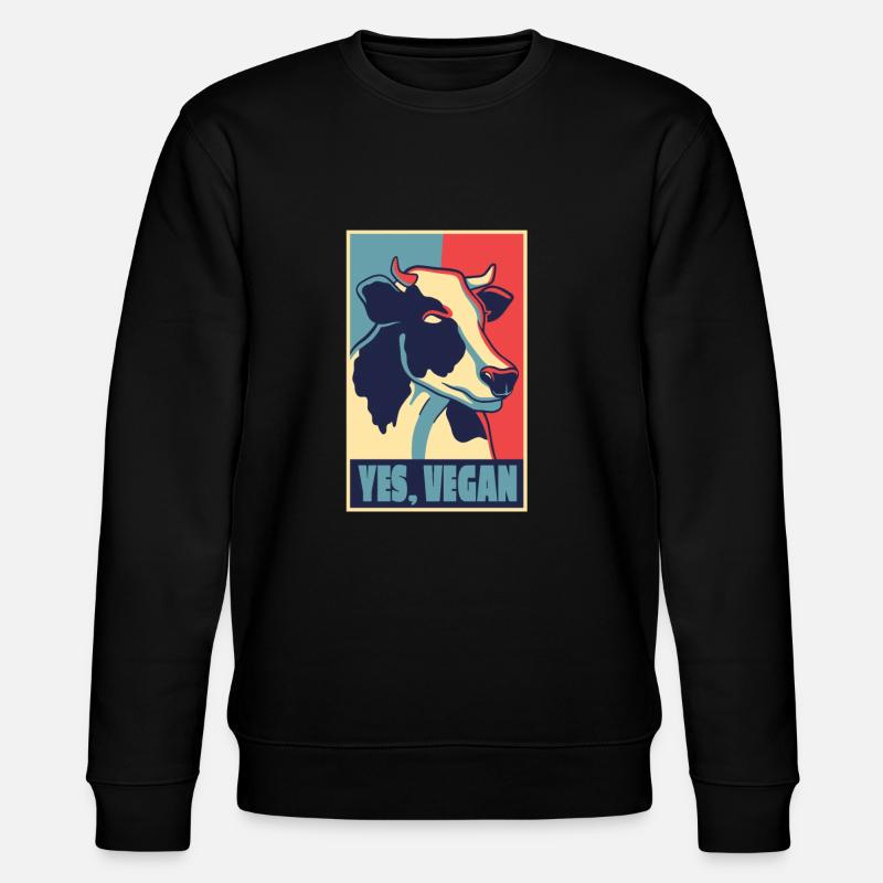AFFICHE VACHE VEGAN - Sweat bio CHANGER Stanley/Stella Unisexe - noir