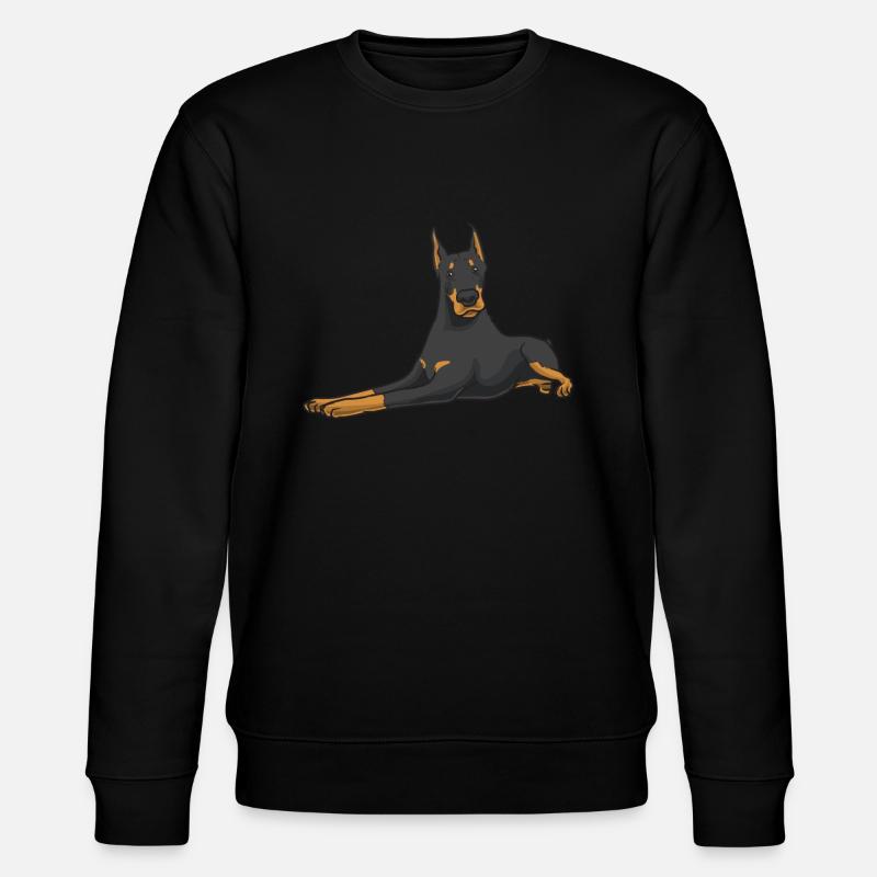 Dobermann Kupiert Hund - Stanley/Stella Unisex Bio-Sweatshirt CHANGER  - Schwarz