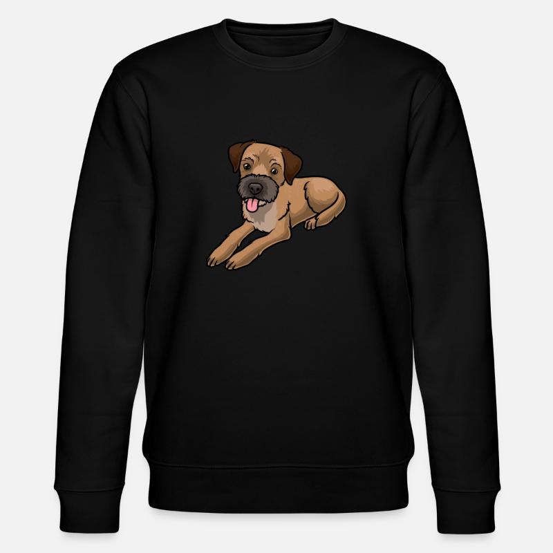Border Terrier - Stanley/Stella Unisex Bio-Sweatshirt CHANGER  - Schwarz