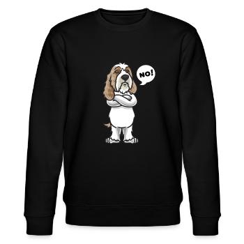 Sturer Petit Basset Griffon Vendéen chien - Sweat bio CHANGER Stanley/Stella Unisexe - noir - Devant - Nik (191cm) & Marisol (170cm)