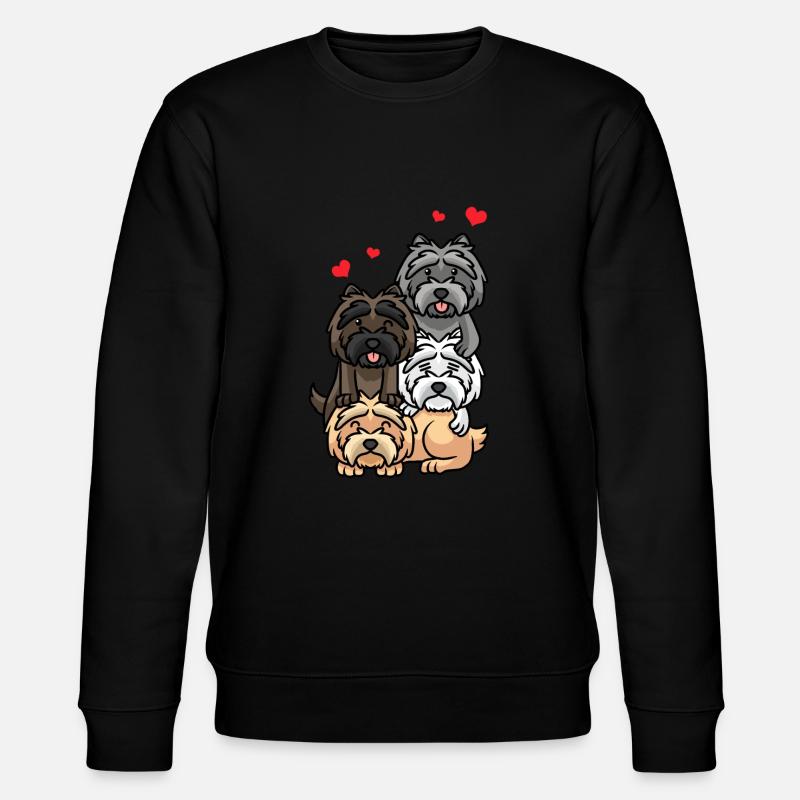 Cairn Terrier Dog - Stanley/Stella CHANGER Unisex Organic Sweatshirt - black