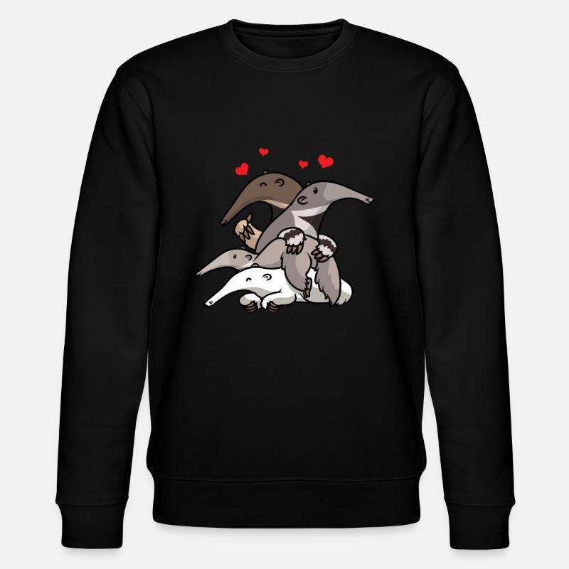 Ameisenbär - Stanley/Stella Unisex Bio-Sweatshirt CHANGER  - Schwarz