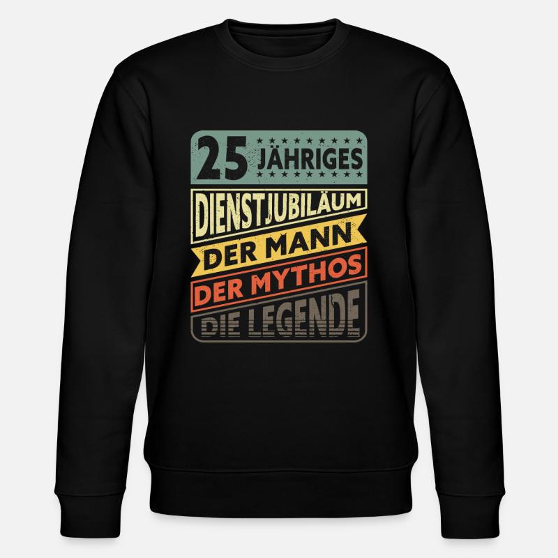 25 Jähriges Dienstjubiläum - Stanley/Stella Unisex Bio-Sweatshirt CHANGER  - Schwarz