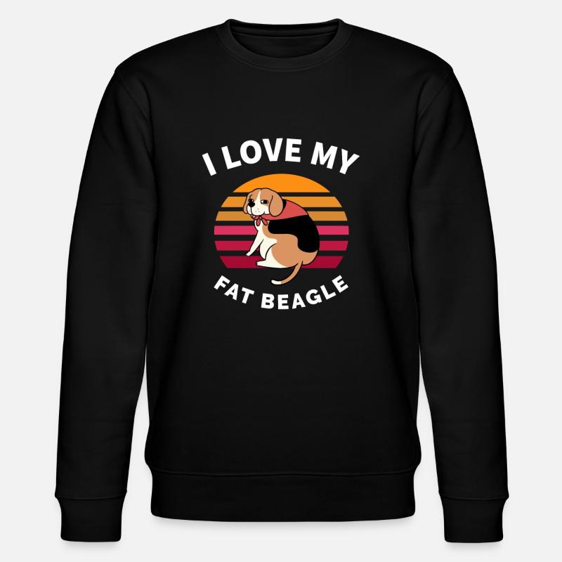 I love my Fat Beagle - Stanley/Stella CHANGER Unisex Organic Sweatshirt - black