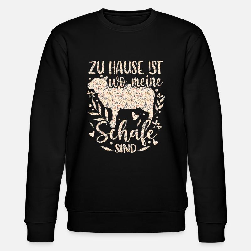 Sheep Sheep Sheep Shepherdess - Stanley/Stella CHANGER Unisex Organic Sweatshirt - black