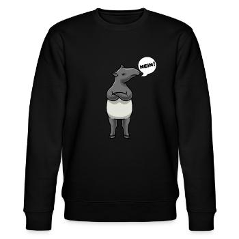 Sturer Tapir - Stanley/Stella Unisex Bio-Sweatshirt CHANGER  - Schwarz - Vorne - Nik (191cm) & Marisol (170cm)