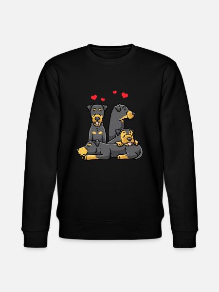 Hunting Terrier Dog - Stanley/Stella CHANGER Unisex Organic Sweatshirt - black
