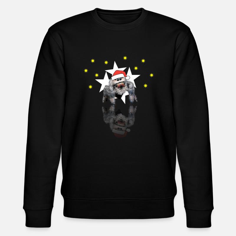 Weihnachten Spinne Springspinne - Stanley/Stella Unisex Bio-Sweatshirt CHANGER  - Schwarz