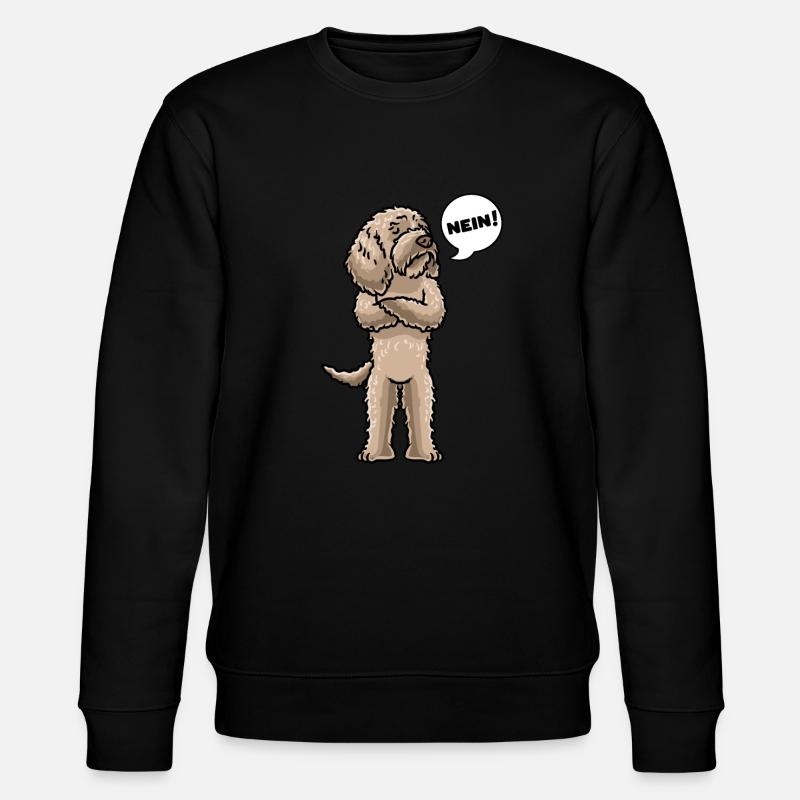 Sturer Labradoodle Hund - Stanley/Stella Unisex Bio-Sweatshirt CHANGER  - Schwarz