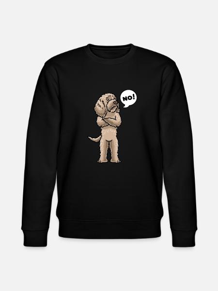 Chien Labradoodle têtu - Sweat bio CHANGER Stanley/Stella Unisexe - noir