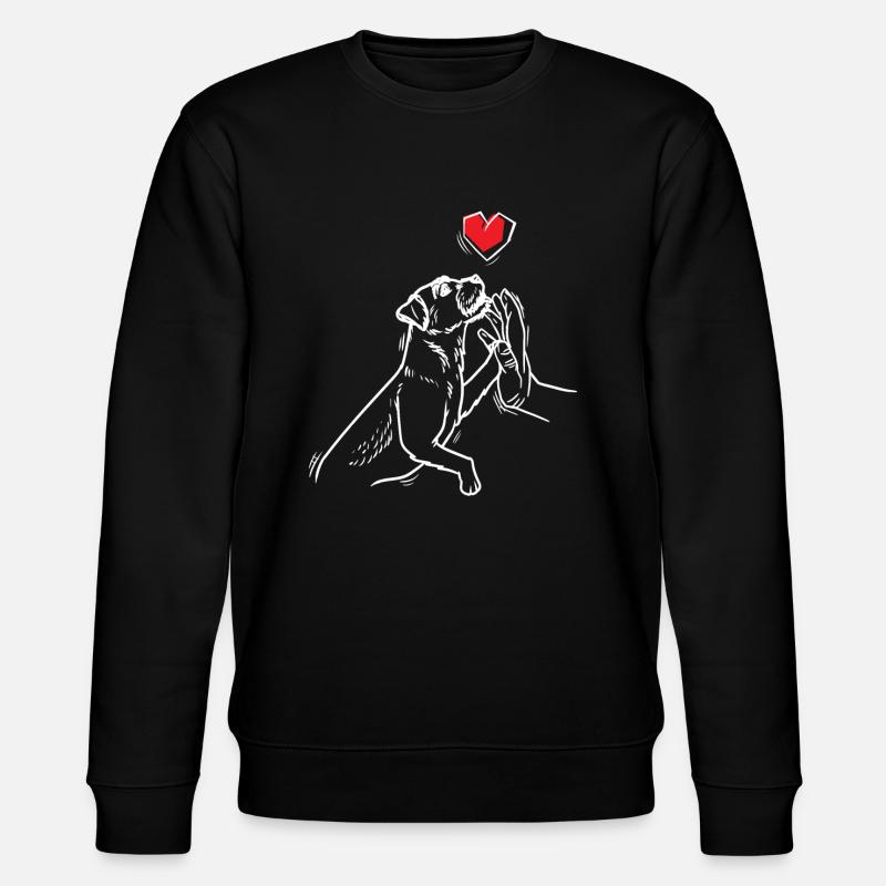 Border Terrier Dog - Stanley/Stella CHANGER Unisex Organic Sweatshirt - black