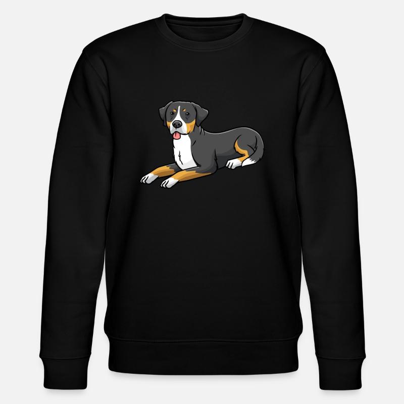 Grosser Schweizer Sennenhund Hund - Stanley/Stella Unisex Bio-Sweatshirt CHANGER  - Schwarz