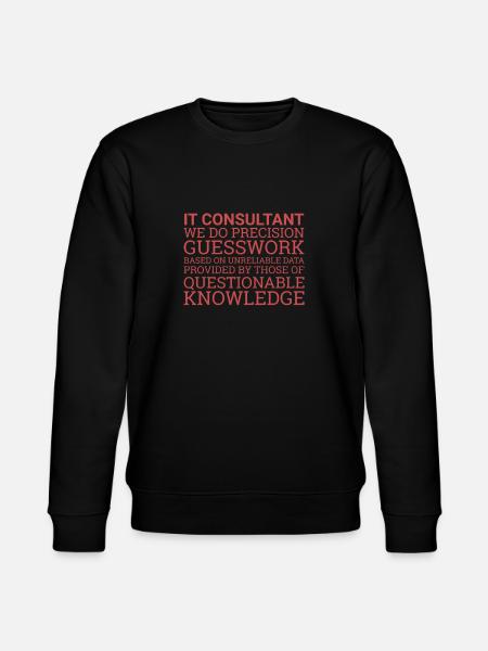 "IT-Consultant Guesswork | IT-Consultant" - Stanley/Stella Unisex Bio-Sweatshirt CHANGER - Schwarz