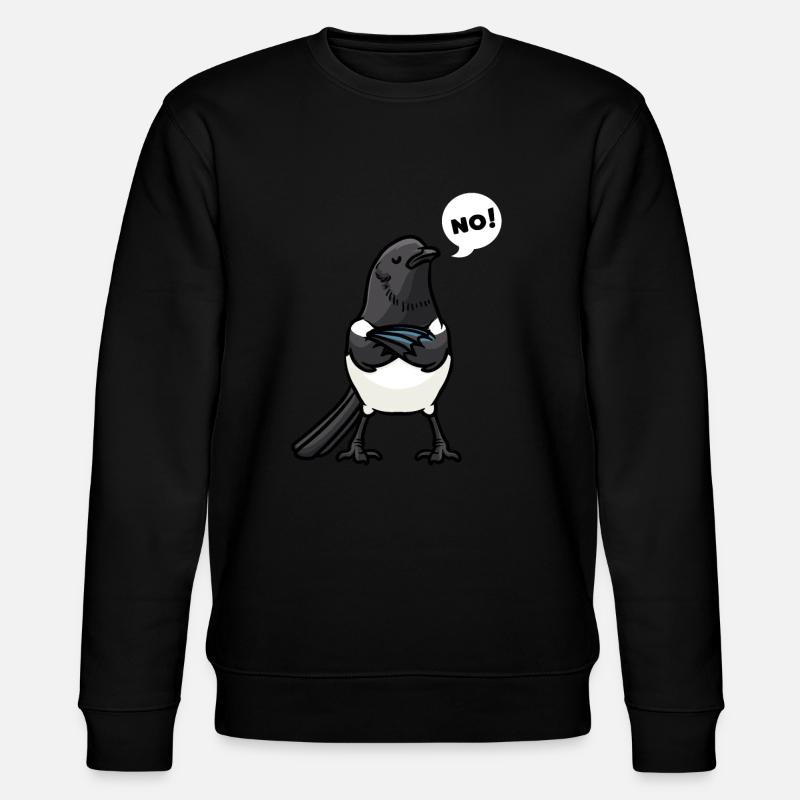 Magpie Bird Bird Lovers - Stanley/Stella CHANGER Unisex Organic Sweatshirt - black