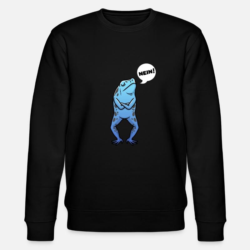 Baumsteigerfrosch Pfeilgiftfrosch Frosch Lustig - Stanley/Stella Unisex Bio-Sweatshirt CHANGER  - Schwarz