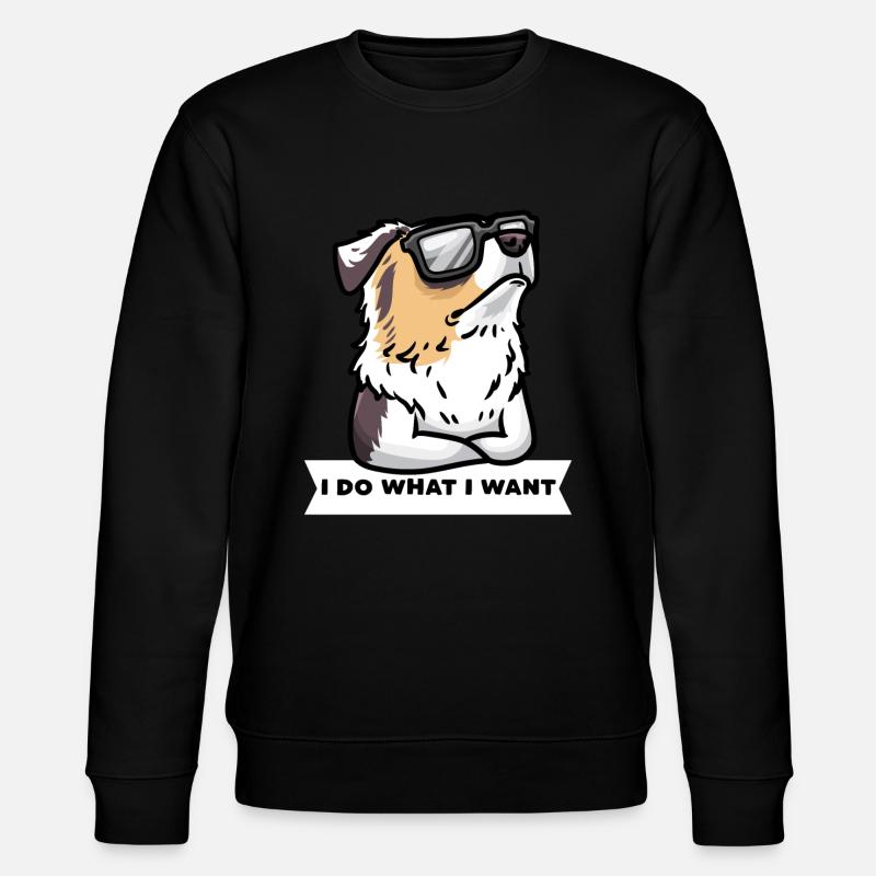 Sturer Australian Shepherd Hund Aussie - Stanley/Stella Unisex Bio-Sweatshirt CHANGER  - Schwarz