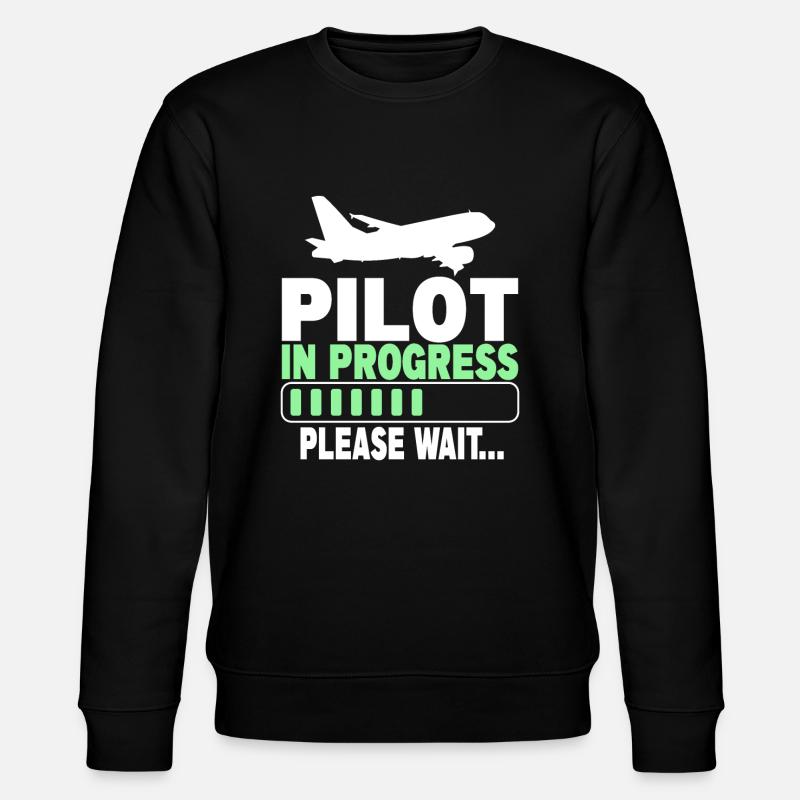 Pilot In Progress Please Wait - Stanley/Stella Unisex Bio-Sweatshirt CHANGER  - Schwarz