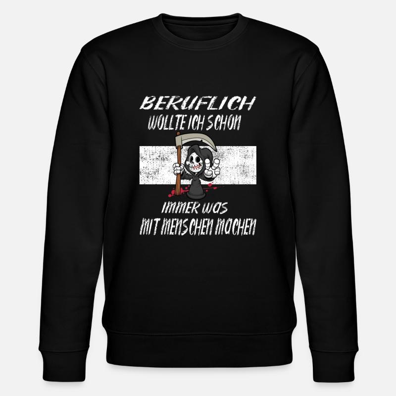 Beruflich Sensenmann - Stanley/Stella Unisex Bio-Sweatshirt CHANGER  - Schwarz