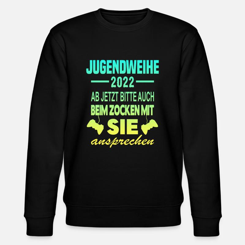 Jugendweihe 2022 Gamer - Stanley/Stella Unisex Bio-Sweatshirt CHANGER  - Schwarz