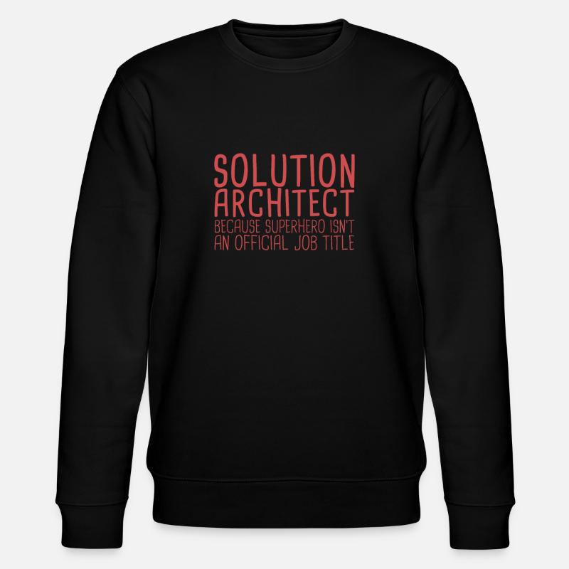 Solution Architect Superhero|Solution Architecture - Stanley/Stella Unisex Bio-Sweatshirt CHANGER  - Schwarz