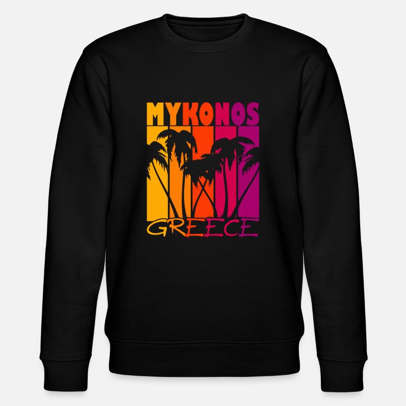 Mykonos Grèce Coucher de soleil - Sweat bio CHANGER Stanley/Stella Unisexe - noir