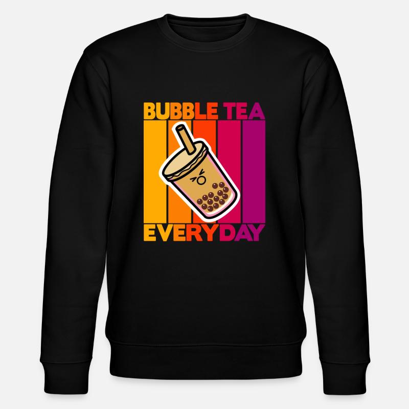 Bubble Tea Everyday - Stanley/Stella Unisex Bio-Sweatshirt CHANGER  - Schwarz