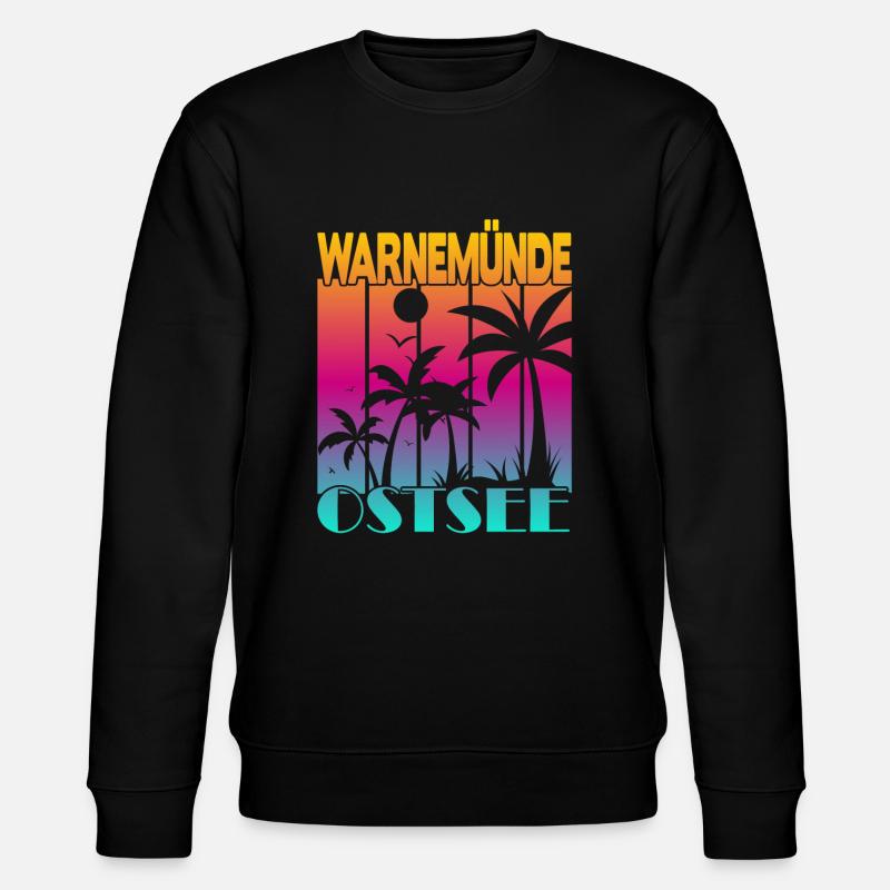 Warnemünde Ostsee - Stanley/Stella Unisex Bio-Sweatshirt CHANGER  - Schwarz