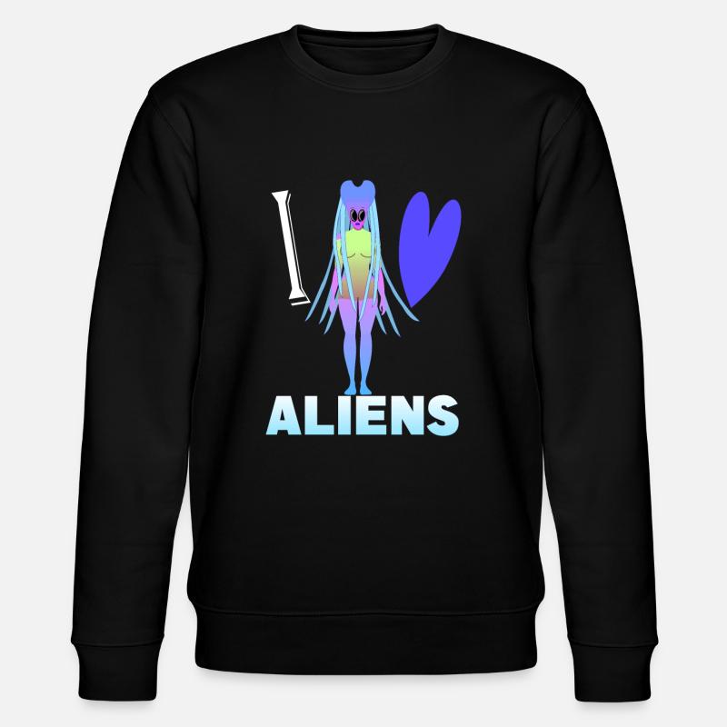 J’aime les extraterrestres - Sweat bio CHANGER Stanley/Stella Unisexe - noir