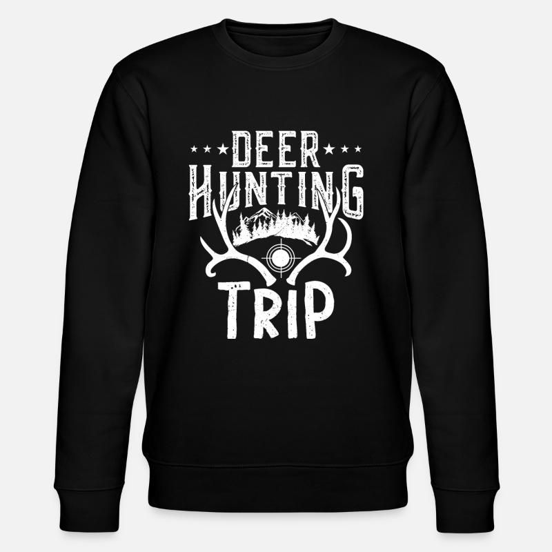Hirschjagd Reise Jagd Gewehr Jäger - Stanley/Stella Unisex Bio-Sweatshirt CHANGER - Schwarz
