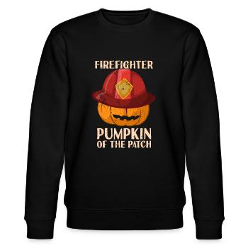 Citrouille pompier dans le lit pour Halloween - Sweat bio CHANGER Stanley/Stella Unisexe - noir - Devant - Nik (191cm) & Marisol (170cm)