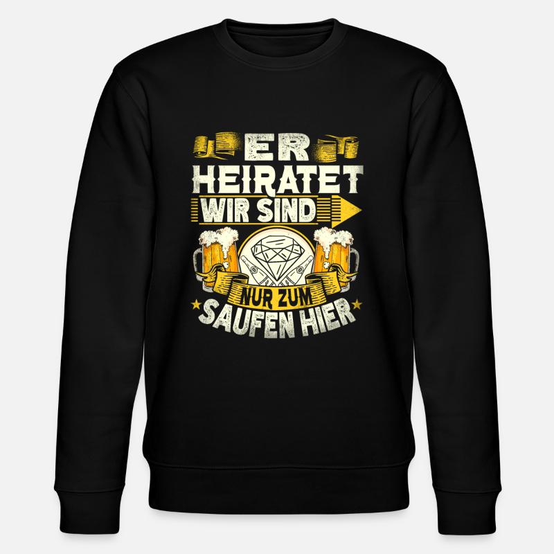 Team Bräutigam Junggesellenabschied Trauzeugen - Stanley/Stella Unisex Bio-Sweatshirt CHANGER  - Schwarz