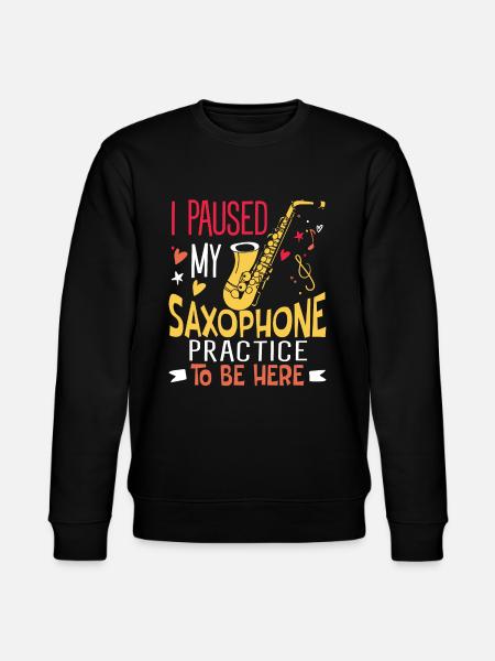 Saxophon Saxophonspieler Saxophonist - Stanley/Stella Unisex Bio-Sweatshirt CHANGER  - Schwarz