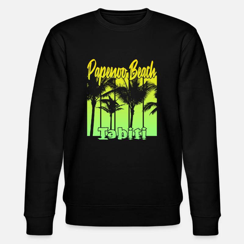 Papenoo Beach Tahiti - Sweat bio CHANGER Stanley/Stella Unisexe - noir