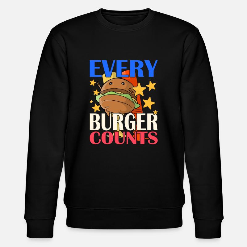 Chaque hamburger compte - Sweat bio CHANGER Stanley/Stella Unisexe - noir