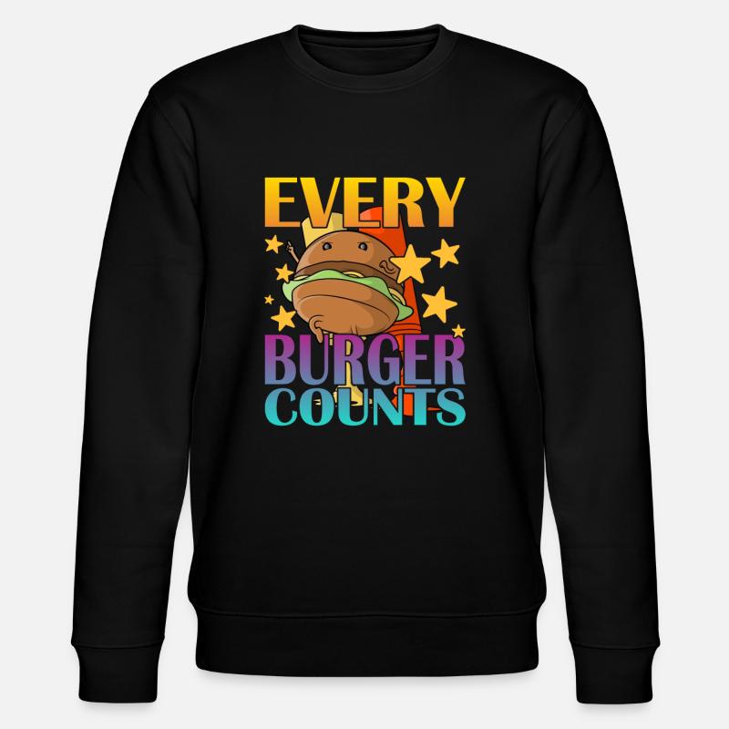 Chaque hamburger compte - Sweat bio CHANGER Stanley/Stella Unisexe - noir