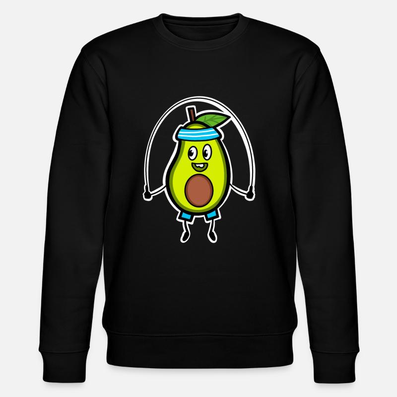 Avocado Jumping Rope - Stanley/Stella CHANGER Unisex Organic Sweatshirt - black