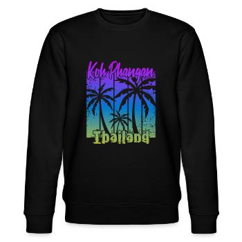 Koh Phangan Thailand - Stanley/Stella Unisex Bio-Sweatshirt CHANGER  - Schwarz - Vorne - Nik (191cm) & Marisol (170cm)