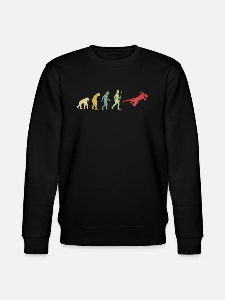 Soccer Goalie Girl Saving Evolution - Stanley/Stella CHANGER Unisex Organic Sweatshirt - black