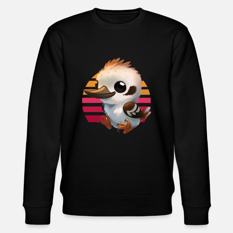 Baby Kookaburra - Stanley/Stella Unisex Bio-Sweatshirt CHANGER  - Schwarz