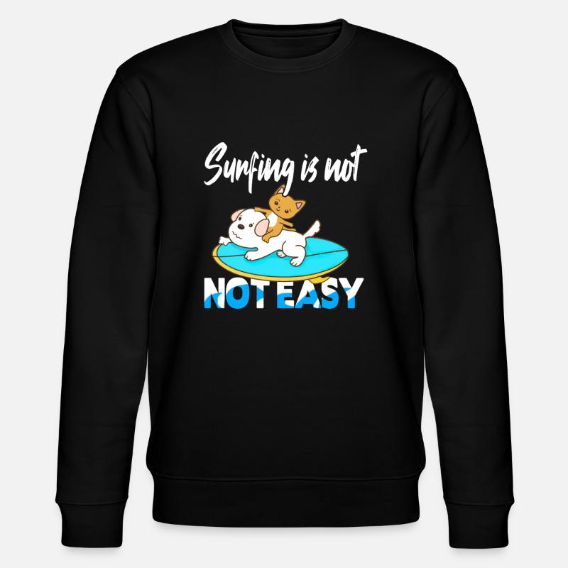 Le surf n’est pas facile - Sweat bio CHANGER Stanley/Stella Unisexe - noir