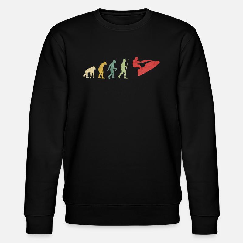 Jet Ski Evolution - Stanley/Stella Unisex Bio-Sweatshirt CHANGER  - Schwarz