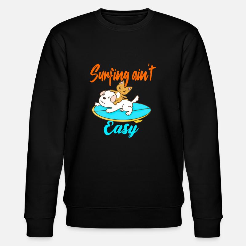 Surfing ain't Easy - Stanley/Stella Unisex Bio-Sweatshirt CHANGER  - Schwarz