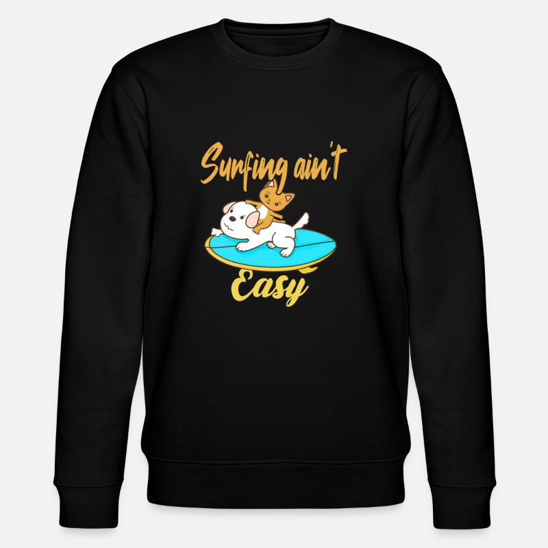 Le surf n’est pas facile - Sweat bio CHANGER Stanley/Stella Unisexe - noir